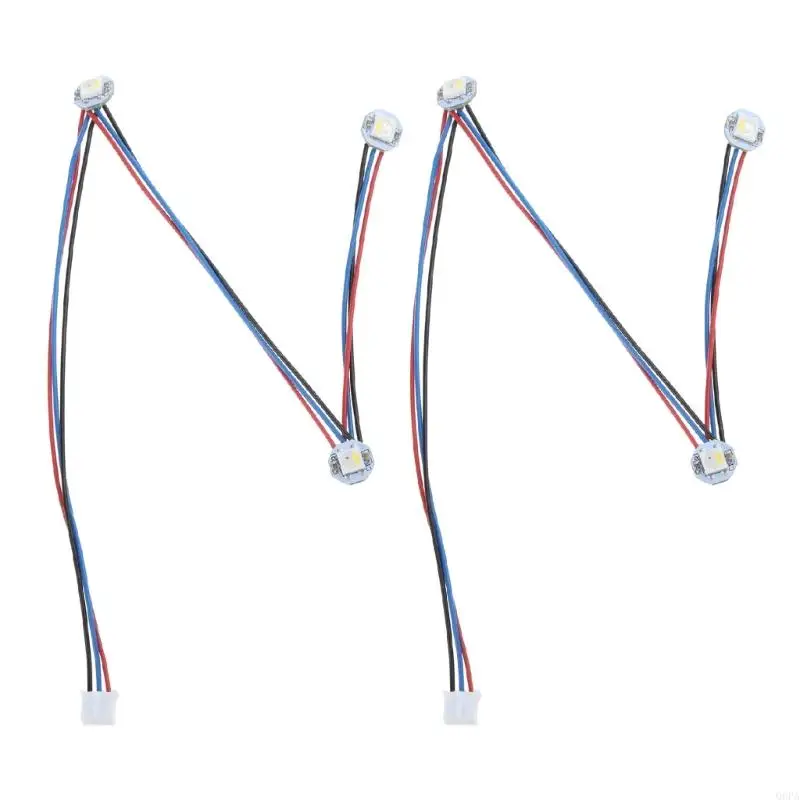 Полностью собранный светодиод для Voron 2.4 Stealthburner с 3 светодиодами RGBW Mini Button PCB от проводами из ПТФЭ