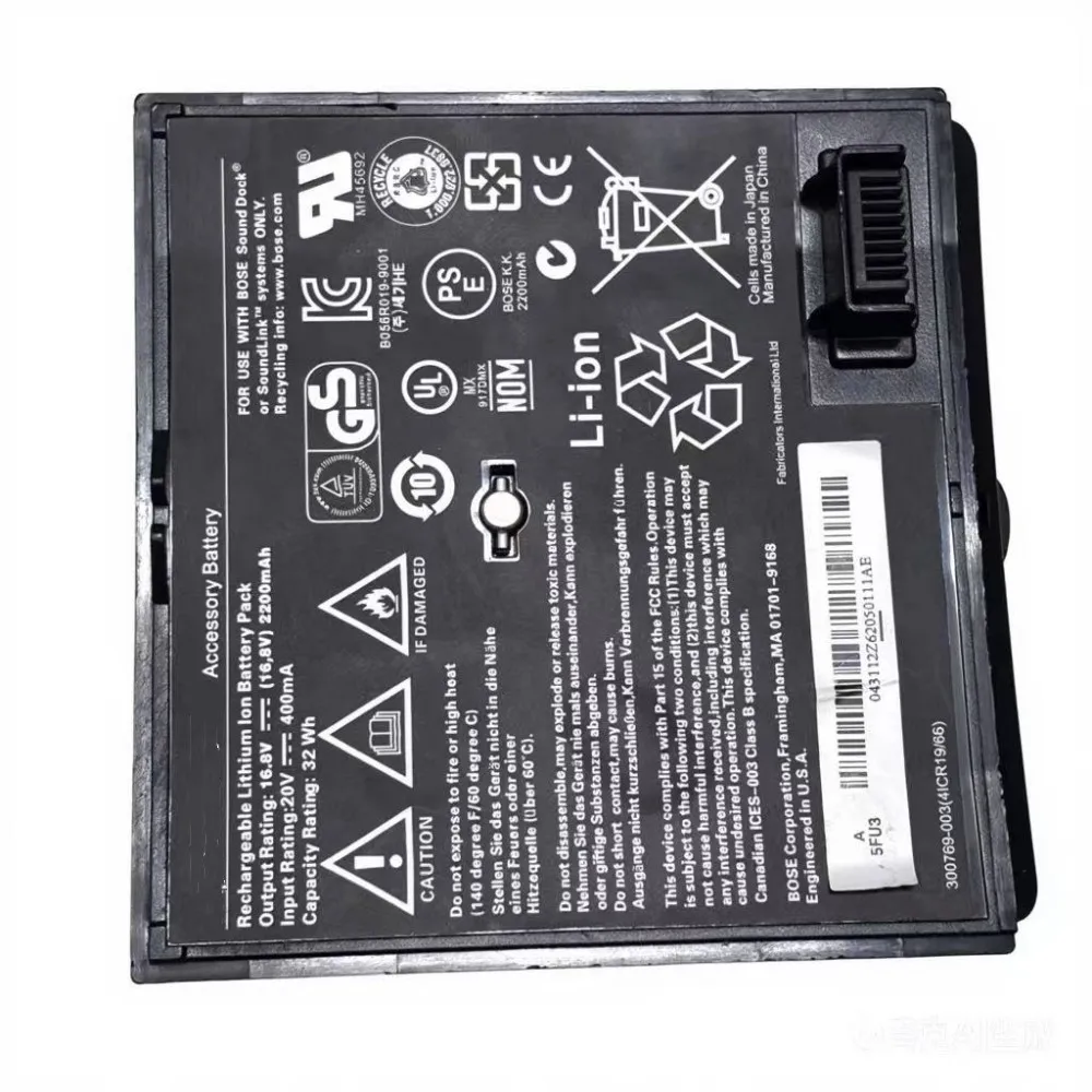 100% оригинал 2200 мАч 16,8 В для BOSE Sound Dock 300769-001 300769-003 300769-004 300770-001 Батарея динамика Bluetooth Электроника