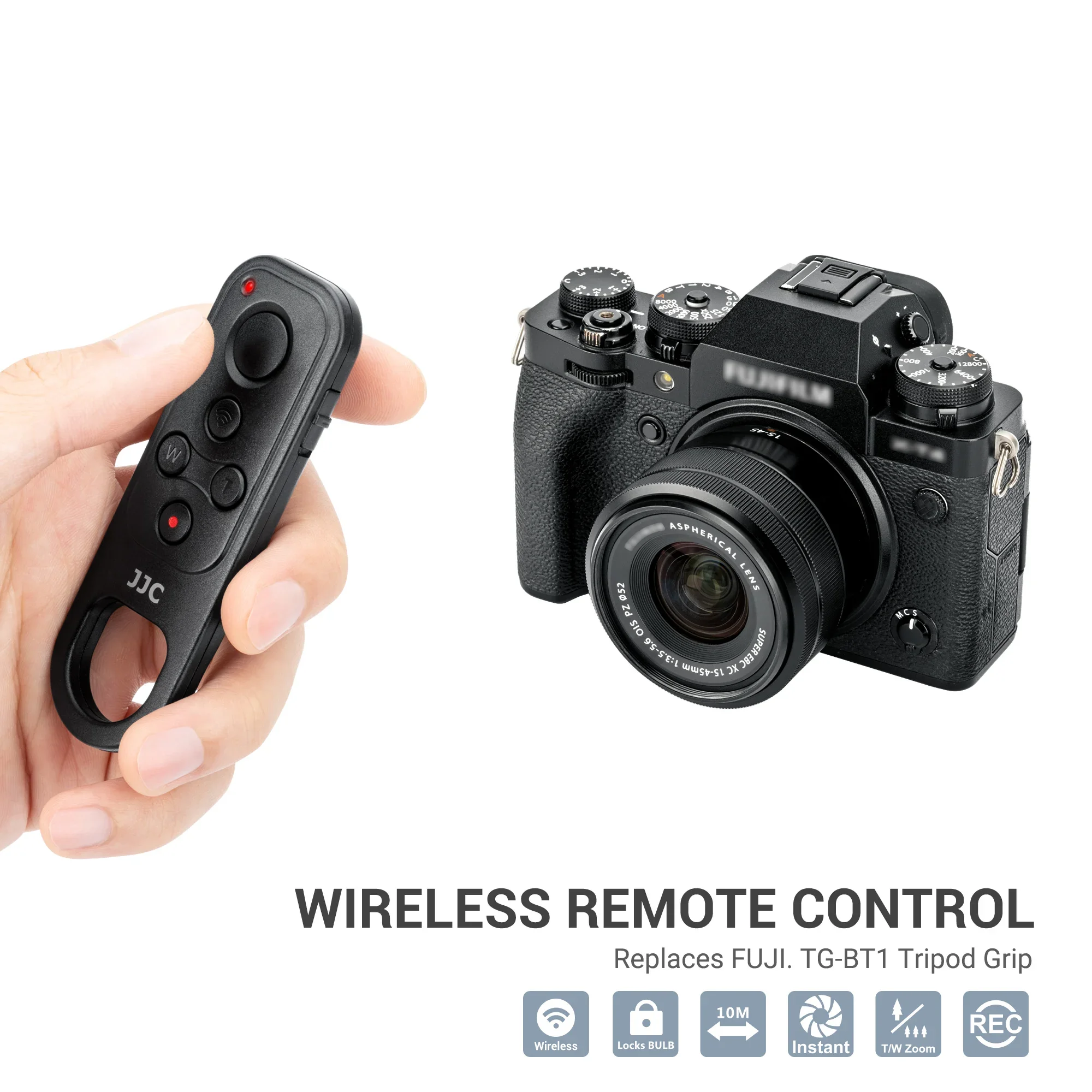JJC TG-BT1 беспроводной Bluetooth пульт дистанционного управления для Fujifilm X-S20, X-H2S, X-H2, X-T5, X-T4, X-T3, X-T30 II, X-T30, фотоаппараты