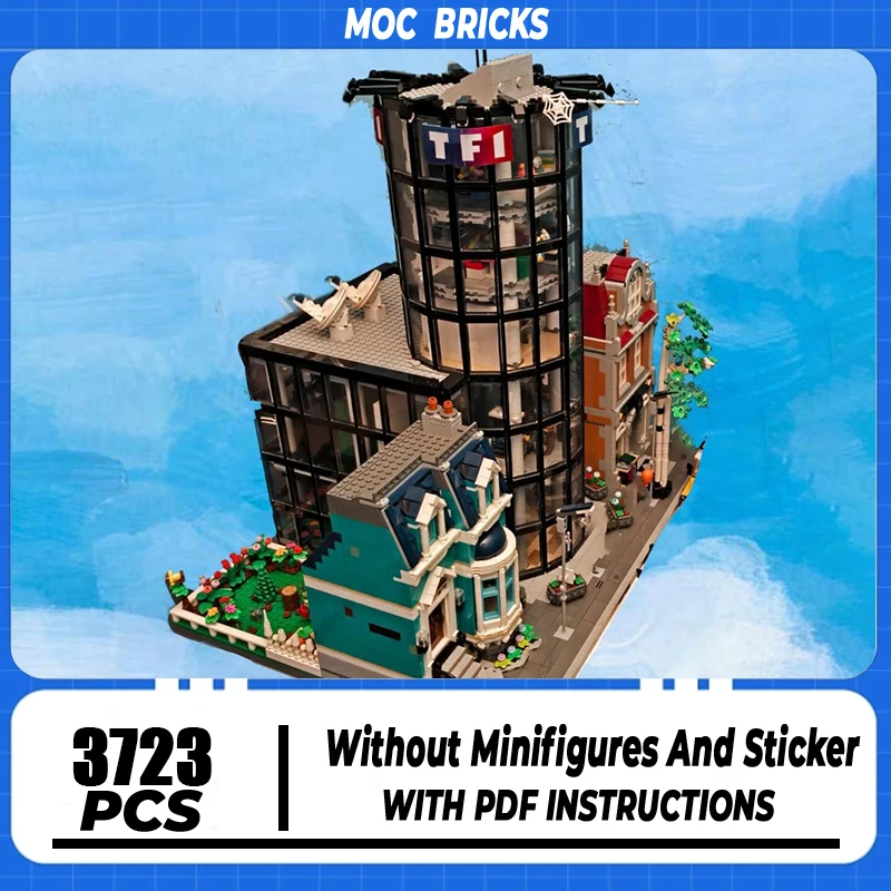 Moc Building Blocks Tour TF1 (TV Tower/цилиндрическая башня) Модель Технология Кирпичи Рождество DIY Сборка Игрушка Конструйция Подарки