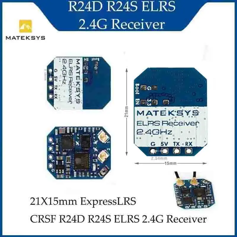 MATEK Long Range ELRS-R24-D Технические характеристики Mini ExpressLRS CRSF R24D R24S ELRS 2.4G Приемник для FPV Racing Freestyle Nano Micro Радиоуправляемые игрушки