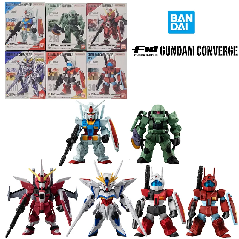 Bandai Shokugan FW Gundam Converge # 26 Gundam Zaku Justice Gundam Eclipso Gundam GM Cannon 6 см оригинальная фигурка модель игрушки