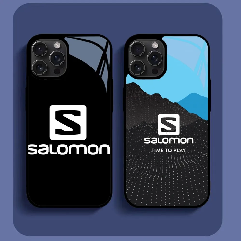Чехол для телефона S-Salomon-LY для IPhone 16 15 14 13 12 11 Pro Xs Max Mini XR X 7 8 Plus, роскошный зеркальный жесткий чехол