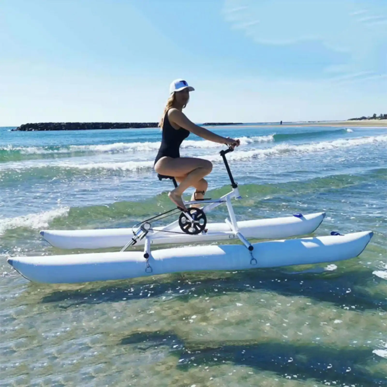 Новый дизайн, надувная доска Sup для одного человека, водный велосипед, портативный водный велосипед для водных видов спорта
