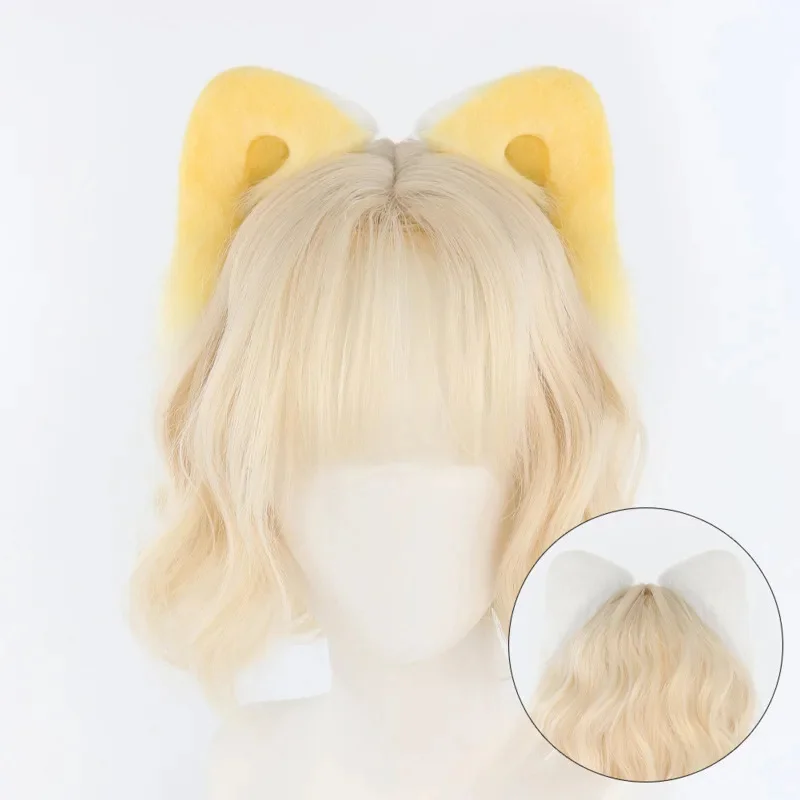 Фото JK Y2K Harajuku Beast Ear Band Set Косплей Пушистый плюшевый хвост Beast Lolita Kawaii Аниме Милые уши ручной работы Высококачественный костюм №3