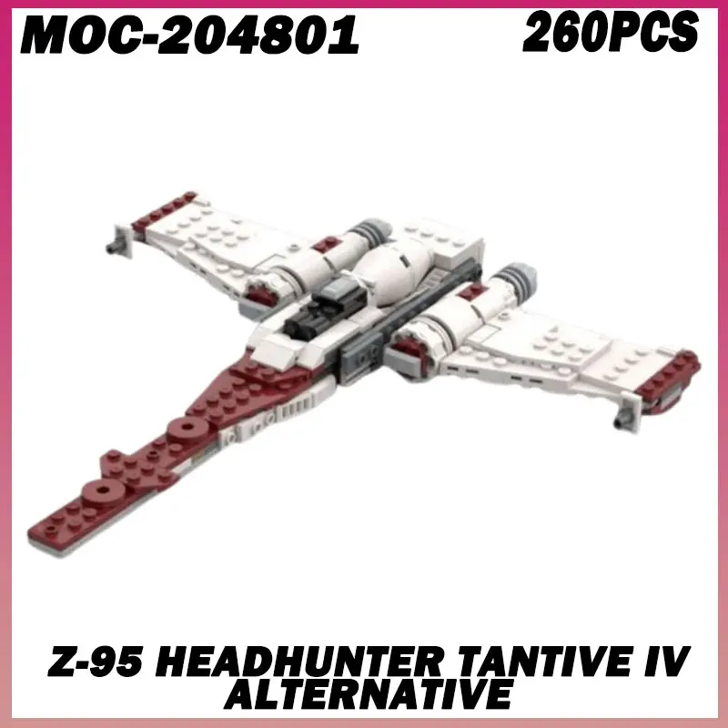 260 шт. MOC- 204801   Новая модель космического корабля Tantive IV, строительные блоки, модель для сборки, подходит для STEM, игрушки, космический корабль для детей