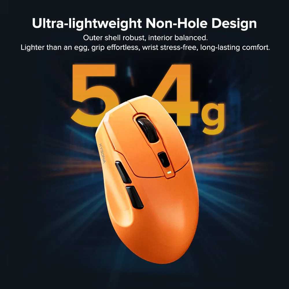 Фото Игровая мышь Kysona Uranus Pro Bluetooth 2,4G, трехрежимная игровая мышь для киберспорта, легкая эргономичная игровая мышь для ПК, аксессуары для геймеров №3