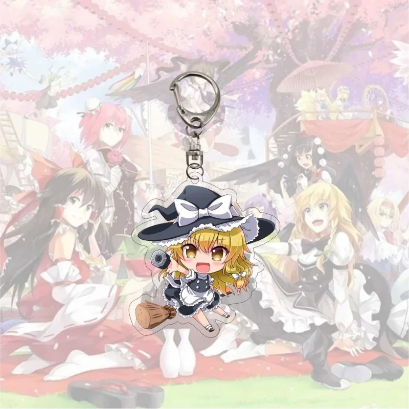 Фото Touhou Project аниме акриловый брелок косплей костюм милый Hakurei Reimu Kirisame Marisa аксессуары кулон реквизит фанаты подарок 6 см №5