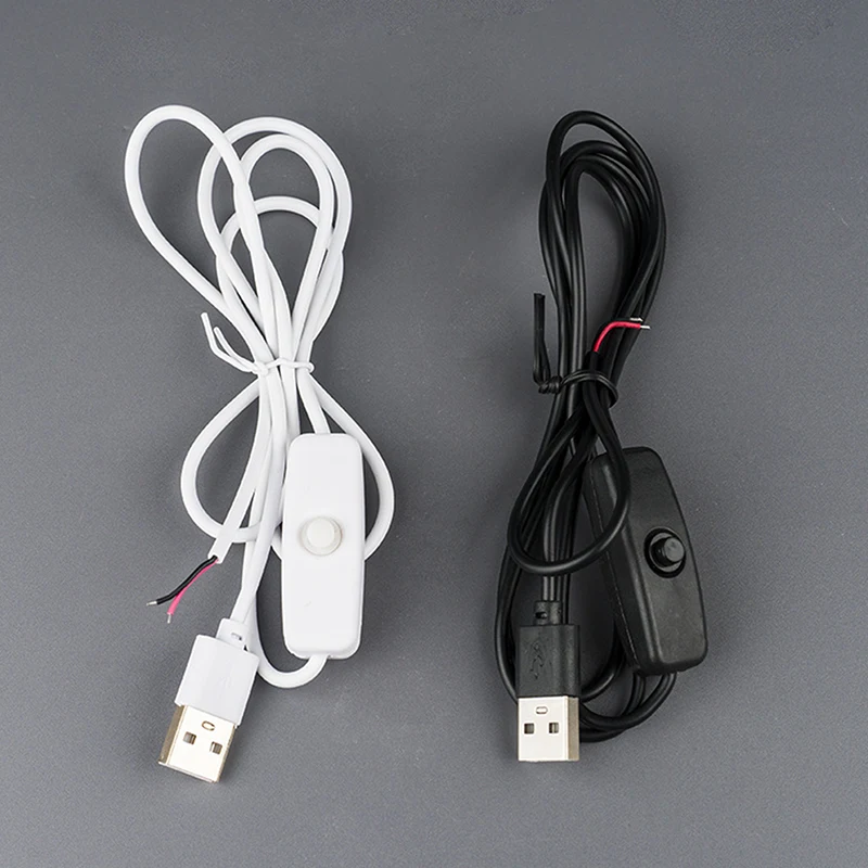 Фото 5 в переключатель питания провод 1 м/1,5 м USB штекер к 2-жильному соединительному кабелю 501 Кнопка ВКЛ./ВЫКЛ. 2 А для светодиодной полосы лампочки №3