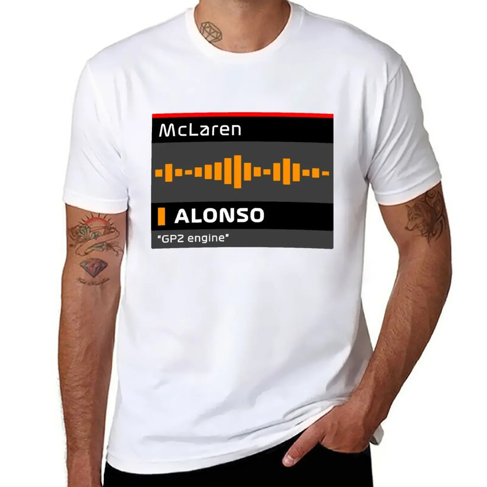 GP2 ENGINE - ALONSO - TEAM RADIO Футболка для спортивных болельщиков, простые мужские футболки, повседневные стильные футболки