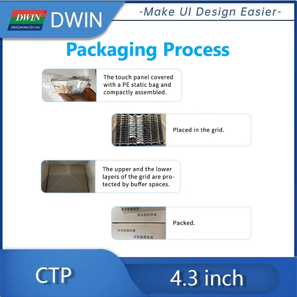 DWIN 4,3-дюймовый емкостный сенсорный экран с 85% светопроницаемостью и структурой G+G (art.: 3920ce63d35bb) - 3920ce63d35bb
