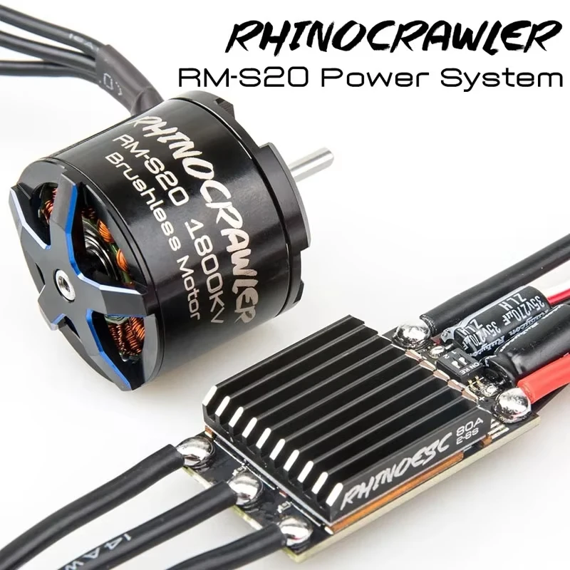 Rhino Crawler RM-S20 1450-2220KV Бесщеточный двигатель Сверхлегкий гусеничный двигатель 540 1/10 LCG/SCX10, совместимые детали двигателя с высоким крутящим моментом