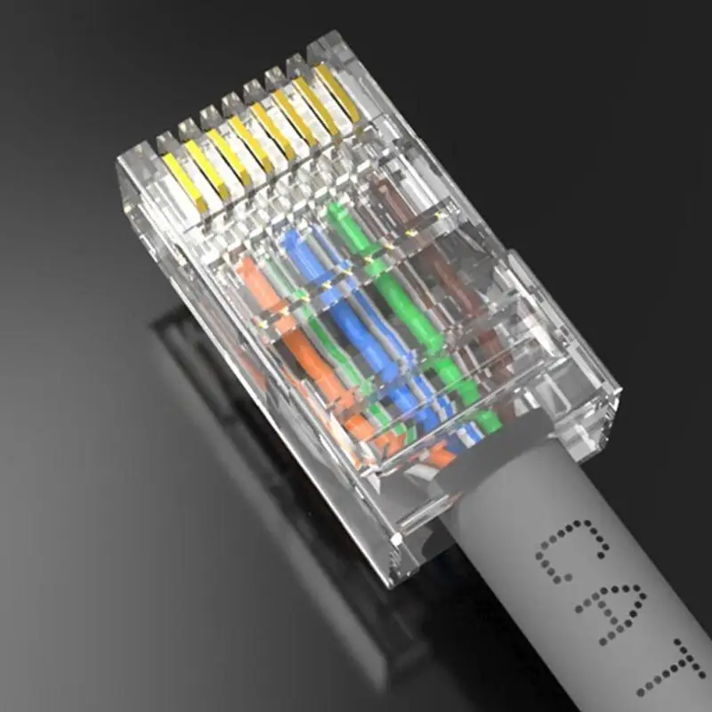 Фото Разъемы RJ45 Cat5 Ethernet Проводки пропускания сквозного разъема для кабелей Ethernet №5