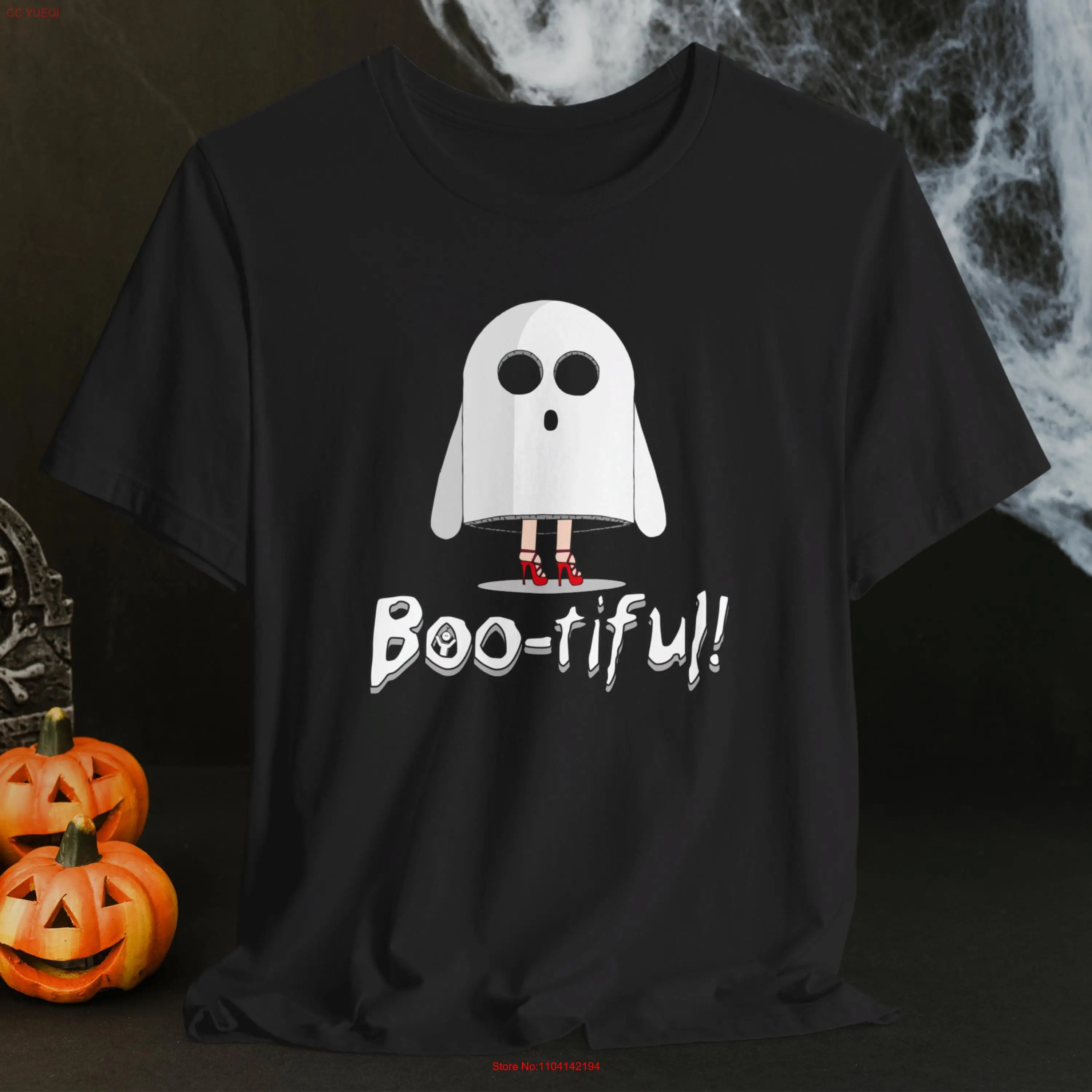 Футболка Boo tiful с длинным или коротким рукавом, смешной подарок для Хэллоуина