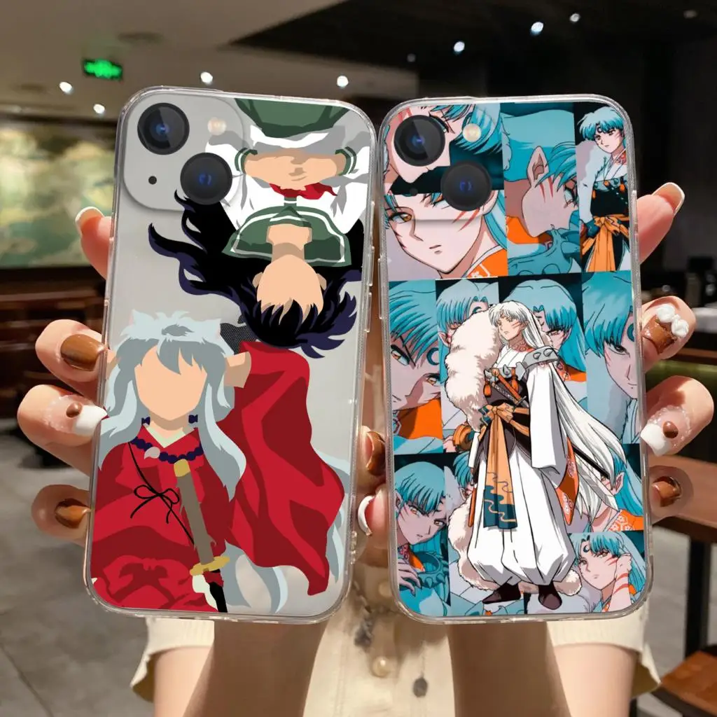 Luxury Inuyasha Anime Phone Cover For iPhone 11 12 13 14 15 16 Pro Max 14 15 16 Plus 12 13 Mini Clear Soft Silicone TPU Case