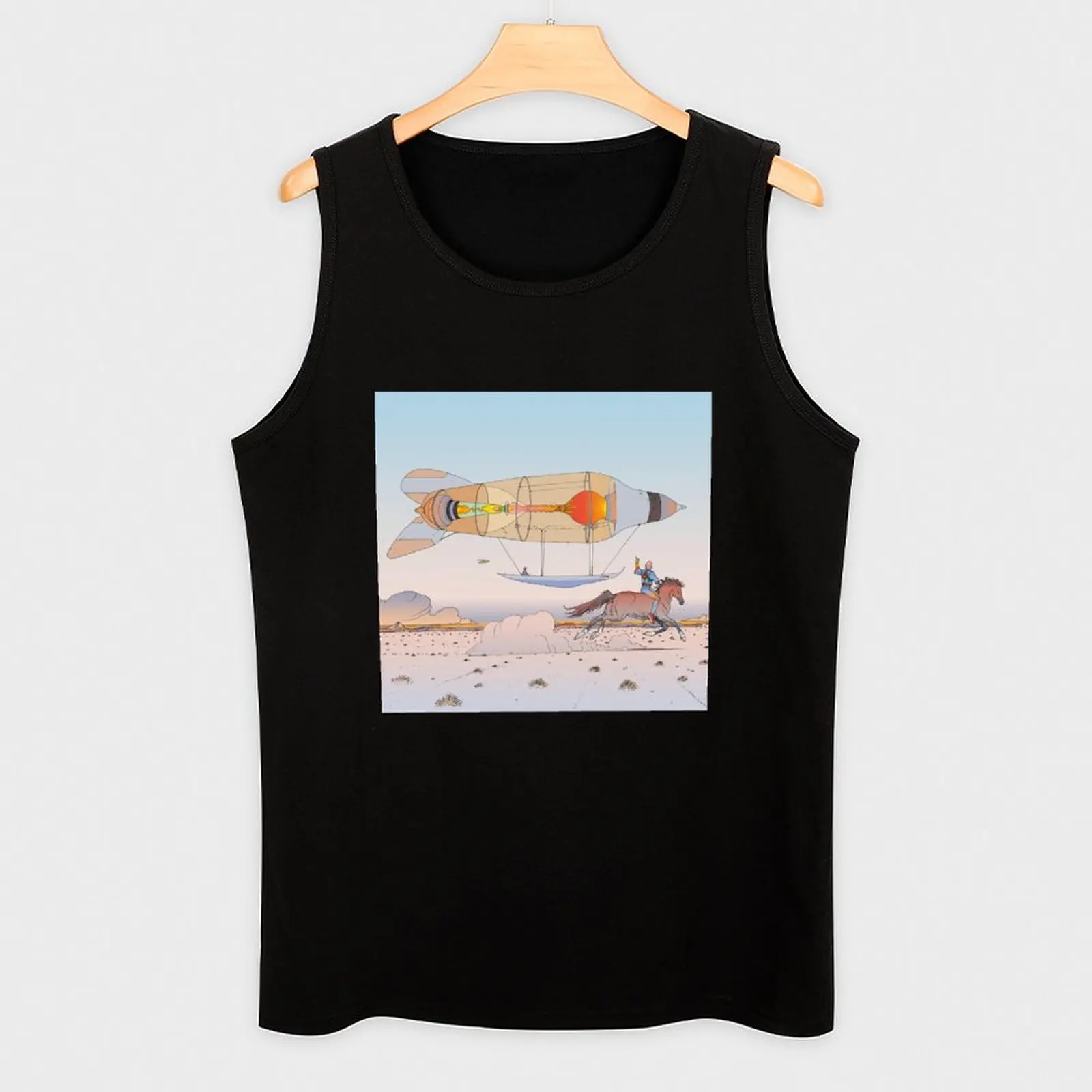 Фото moebius, пустыня, лошадь, zeppelin, Alien,dur grubert,edena,world of edena,incal,jean филоud,surrealism,psychadelic Tank Top №3