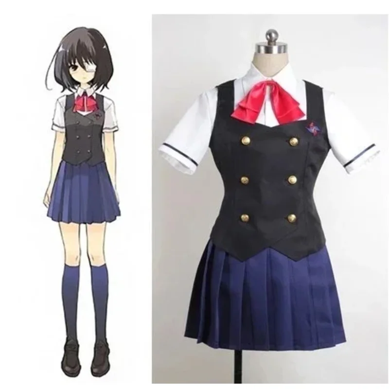 Sky05 Another Misaki Mei Akazawa Izumi аниме косплей костюм для женщин и девочек японская школьная форма юбка костюм и парик Hall99Ji *
