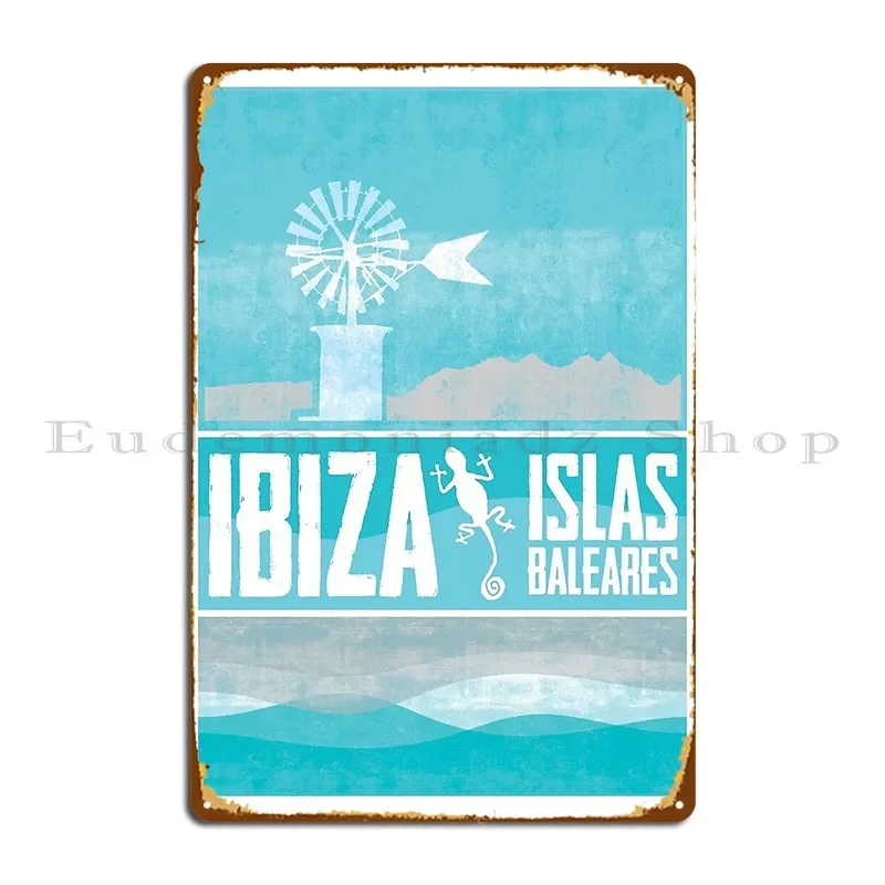 Islas Baleares Ibiza металлическая вывеска клубный бар кино персонаж настенный декор создать жестяную вывеску плакат