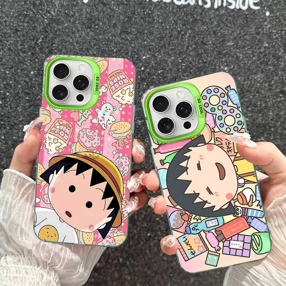 Чехол для телефона с изображением аниме C-Chibi M-Maruko Chan для iPhone 16, 15, 14, 13, 12, 11 Pro Max X XR XSMAX 8 7 Plus, матовая противоударная задняя крышка