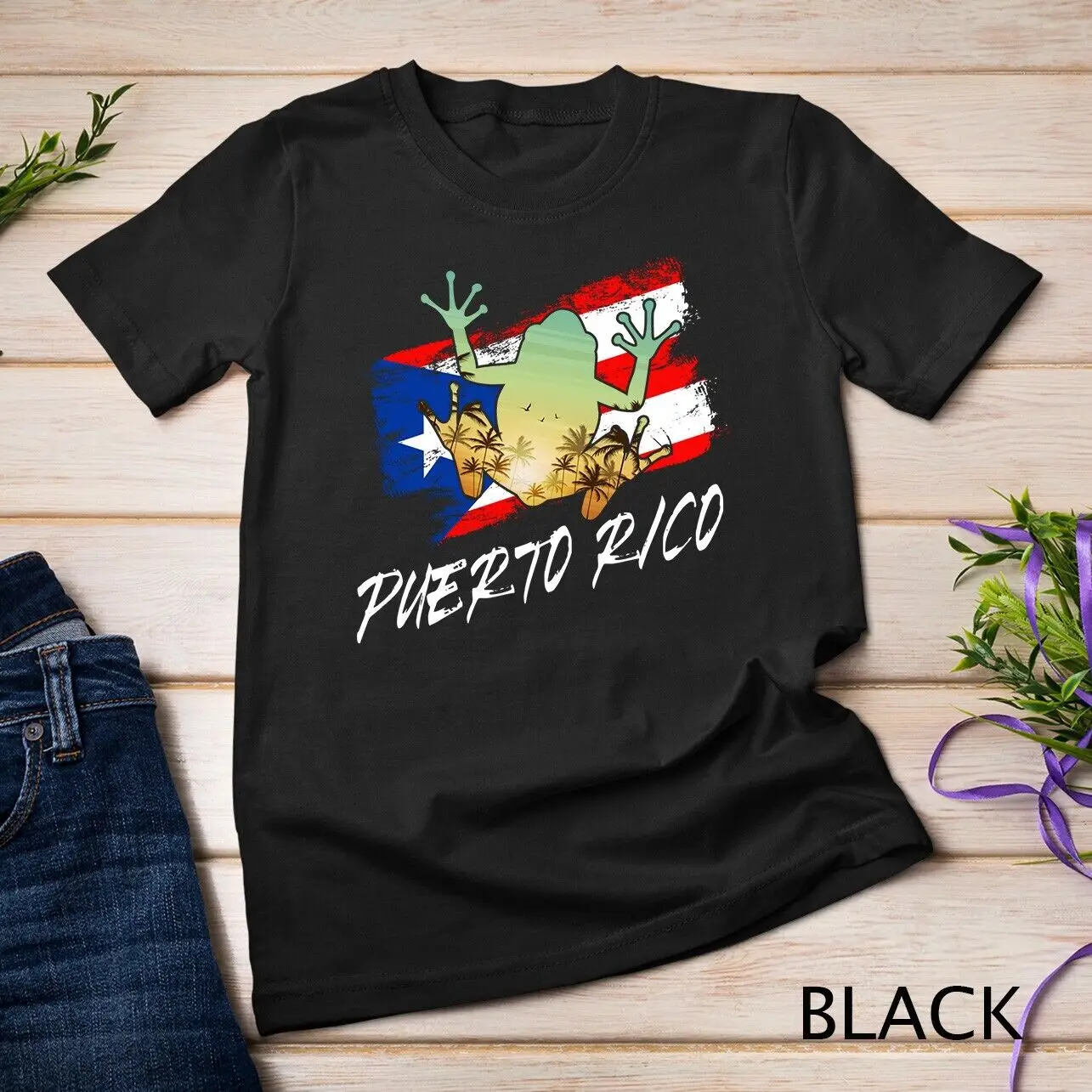 Пуэрто-Рико лягушка Пуэрториканские корни Coqui Taino Boricua унисекс футболка