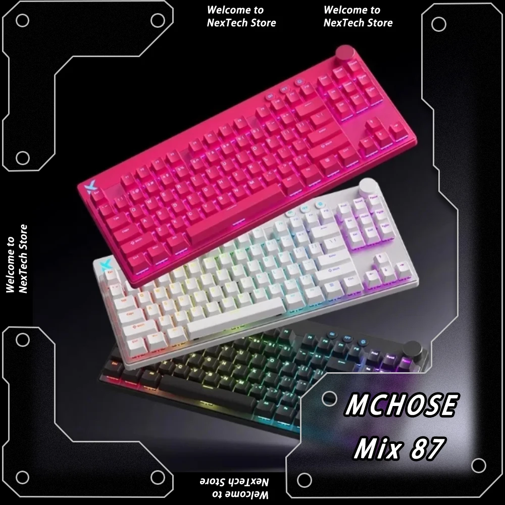 MCHOSE Mix 87, 8K, механическая клавиатура с магнитным переключателем, проводная клавиатура для киберспорта, индивидуальный заказ 0,001 мм для ПК, геймерские аксессуары, подарки