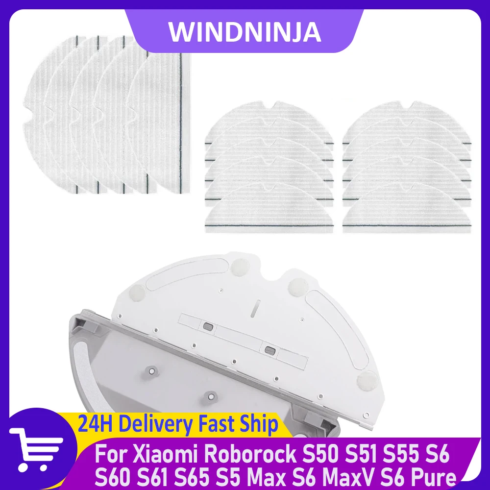 Одноразовая вешалка для швабры и ткань для швабры для Xiaomi Roborock S50 S51 S55 S6 S60 S61 S65 S5 Max S6 MaxV S6 Pure