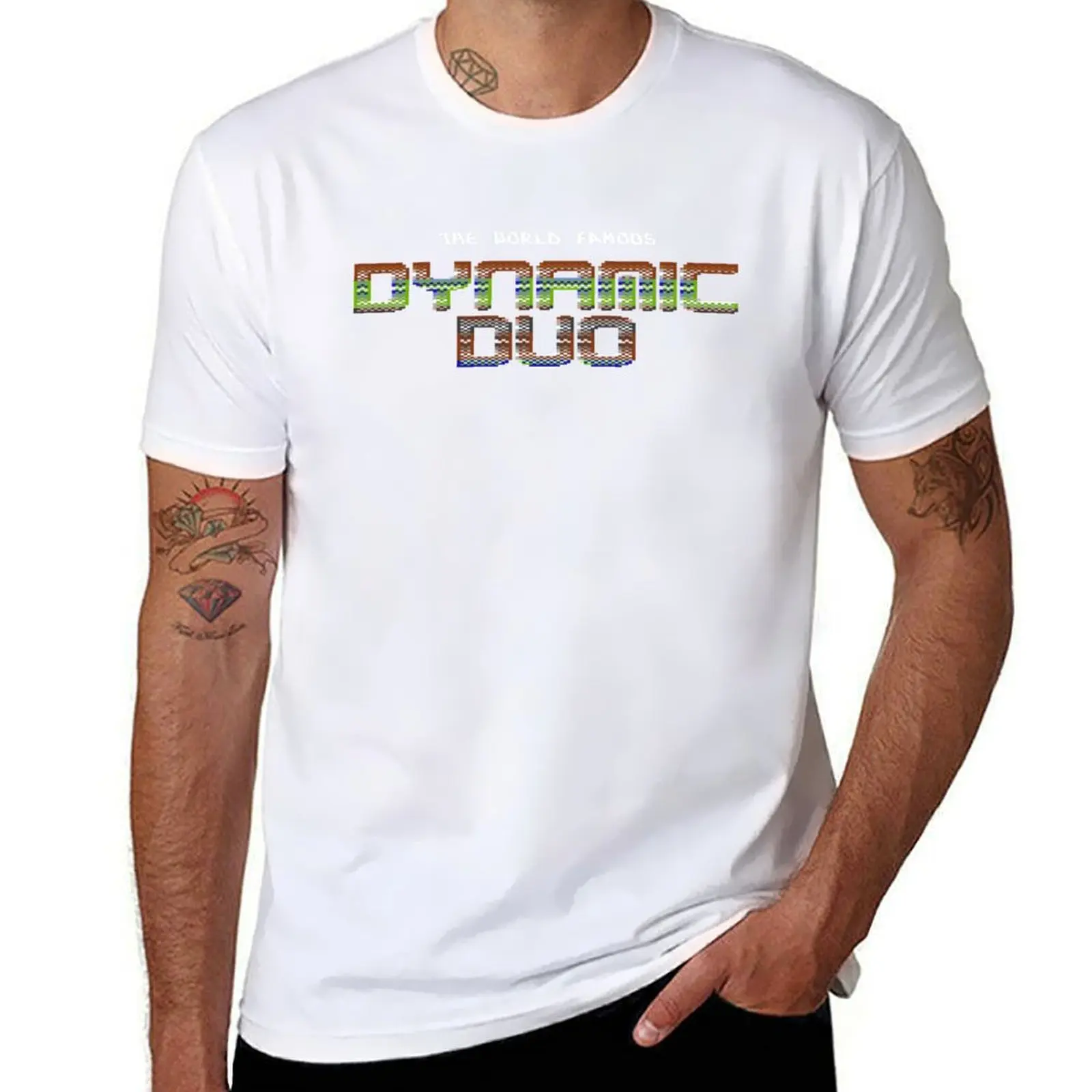 Футболка с изображением Крекер Dynamic Duo 80-х годов в стиле ретро, футболки с аниме для мужчин, забавные футболки, мужская футболка