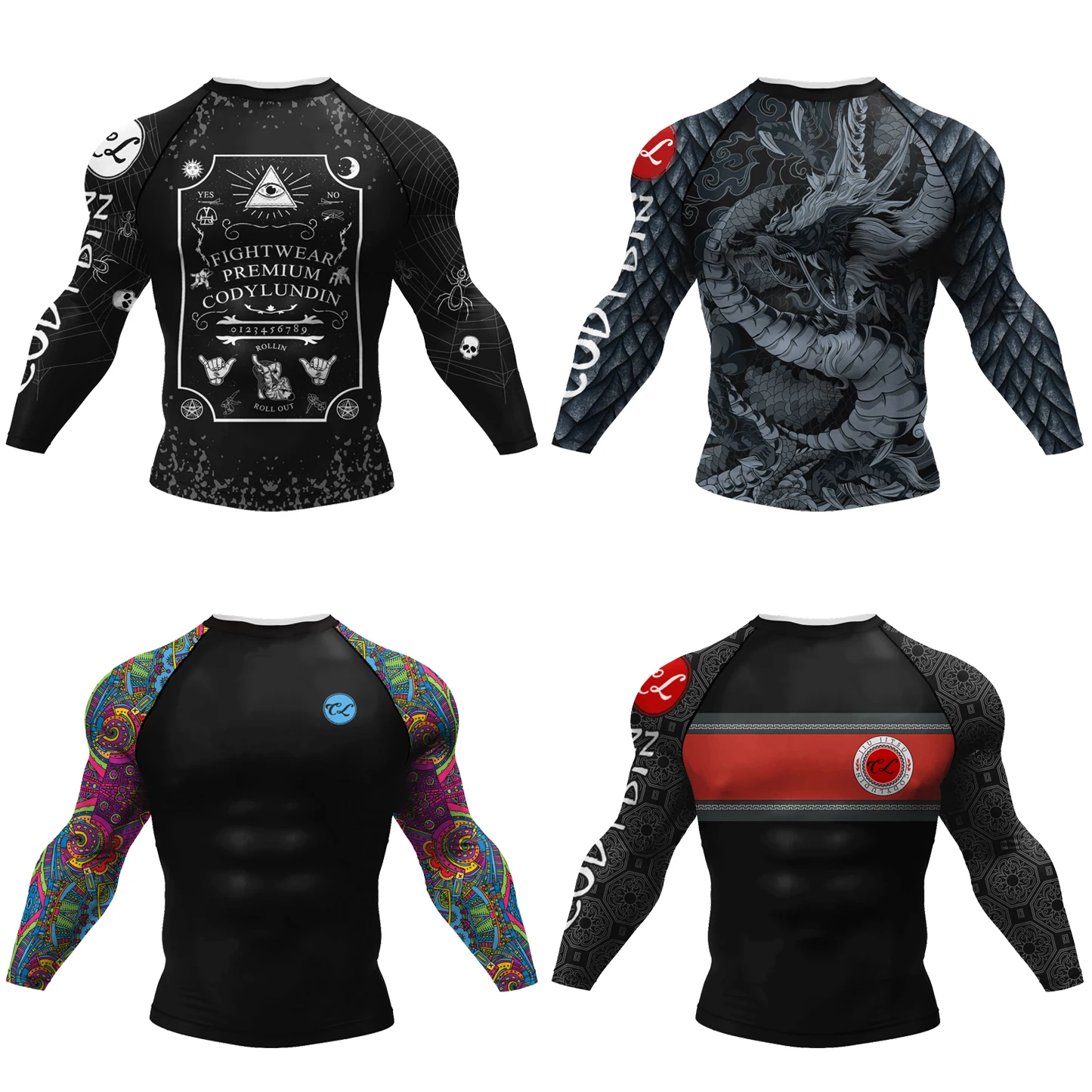 Фото MMA Rashguard Jiu футболка с надписью Jitsu kebugaran pria jersey tinju MMA kaus kompresi BJJ KickBoxing sublimasi pria kaus Muay Thai №1