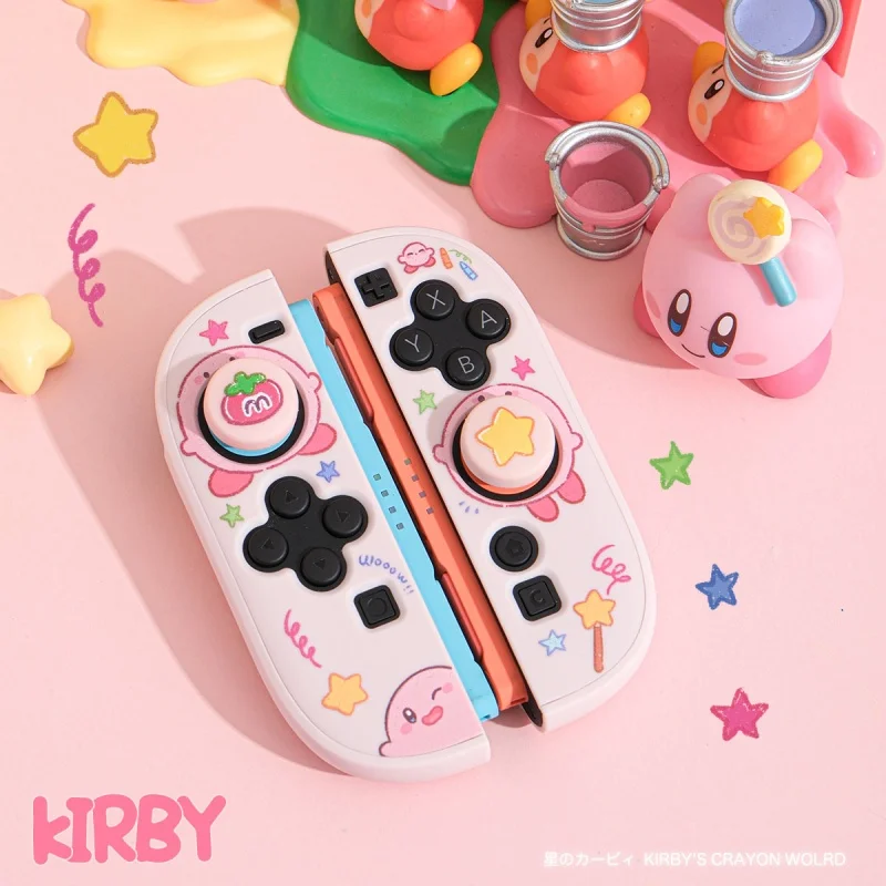 Фото Симпатичный розовый защитный чехол Кирби для Nintendo Switch 2-го поколения, мультяшный граффити, аниме, периферийный предмет №4