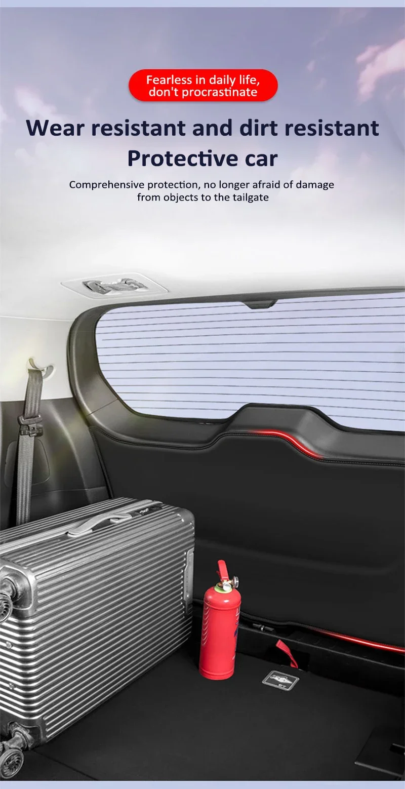Фото Автомобильные коврики для задней двери для Wuling Victory, KaiJie CN220M 2020 ~ 2026, устойчивые к царапинам коврики для двери багажника, аксессуары для автомобиля №5