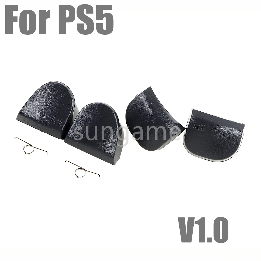 Черные пуговицы-пружины L1 R1 L2 R2, 1 комплект, 6 в 1 для контроллера Sony Playstation 5 PS5 V1.0 V2.0 V3.0 Dualsense