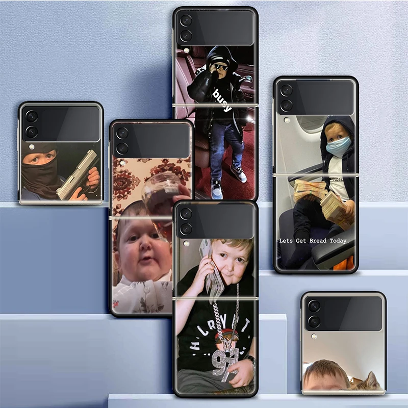 Забавный чехол для телефона Hasbulla для Samsung Galaxy Z Flip3 Flip4 PC, жесткий пластиковый чехол для Z Flip 4 3