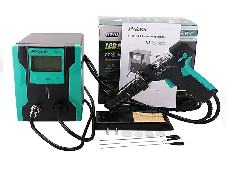 Для Pro'sKit SS-331H ESD LCD Digital Elektrik Pompa pematran BGA Pengisap Vakum Pengisap пистолет Tidur Otomatis 110V/220V