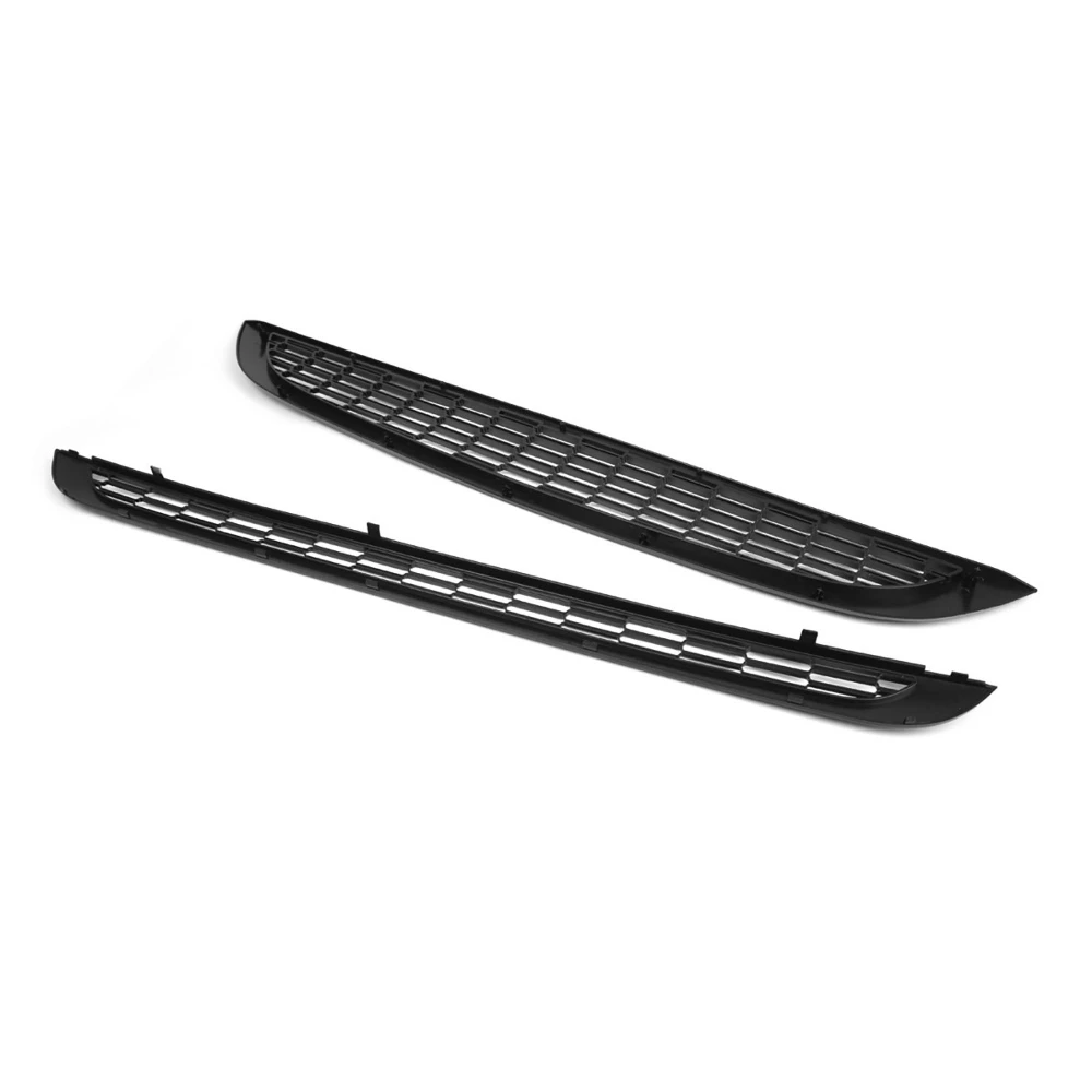 Фото Решетка переднего бампера с сотовой сеткой для MIINI Cooper R50 R52 R53 2002-2006 Cooper S Racing, комплект решеток, глянцевый черный №2