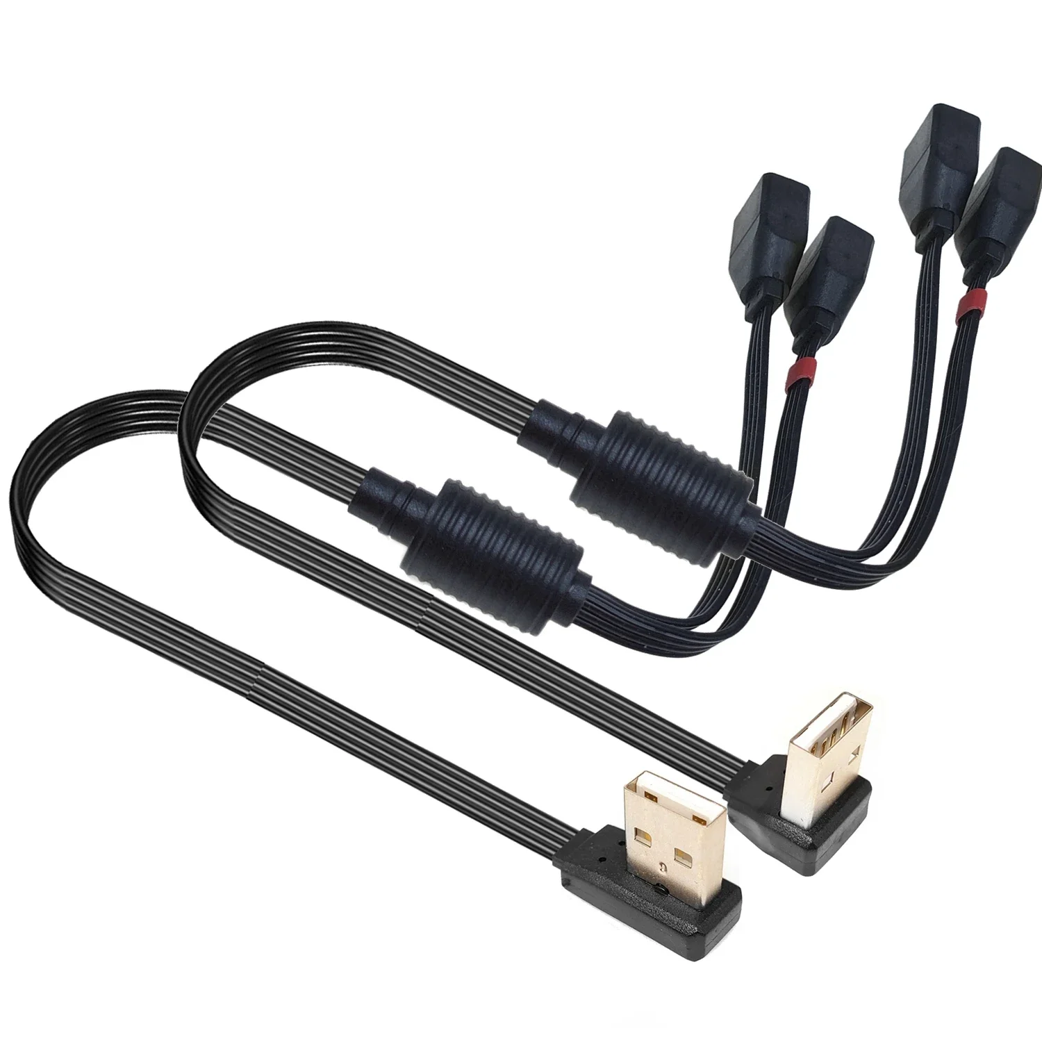Фото USB 2,0 к 1 male 2 female dual USB data hub, адаптер питания и распределитель, USB зарядный шнур питания, Удлинительный кабель 30 см 40 см №3