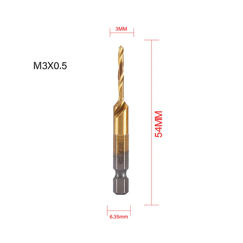 1 шт., шестигранный хвостовик для резьбы от M3 до M10