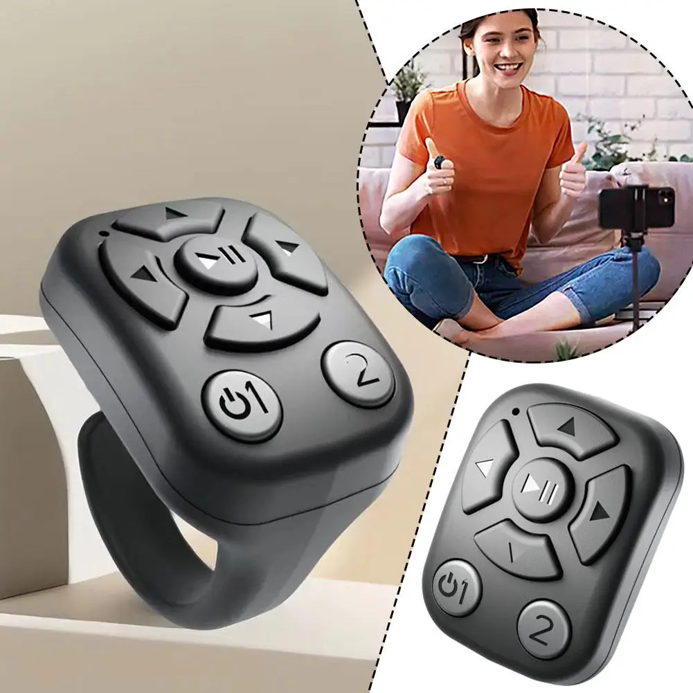 Bluetooth-пульт дистанционного управления, прокрутка страниц электронной книги для Tiktok, видеопульт дистанционного управления, палка для селфи, контроллер камеры ﻿   F2K0