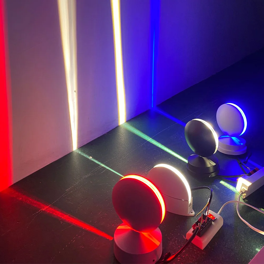Настенные светильники 10 Вт, RGB, с дистанционным управлением, подоконник для окна, водозащита IP65, красочная фоторамка для двери, светильник для коридора с вращением на 360 °