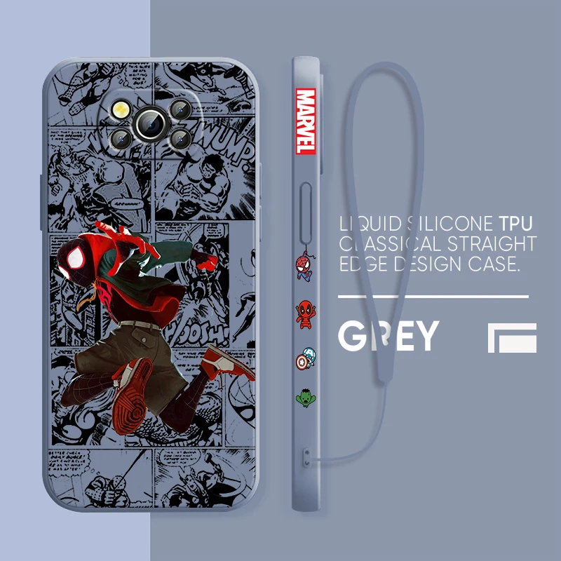 Чехол для телефона с супергероями Marvel, Человек-паук для Xiaomi Poco, Обложка для X4 X3 F4 NFC M6 M5 M4 M3 GT S Pro 4G