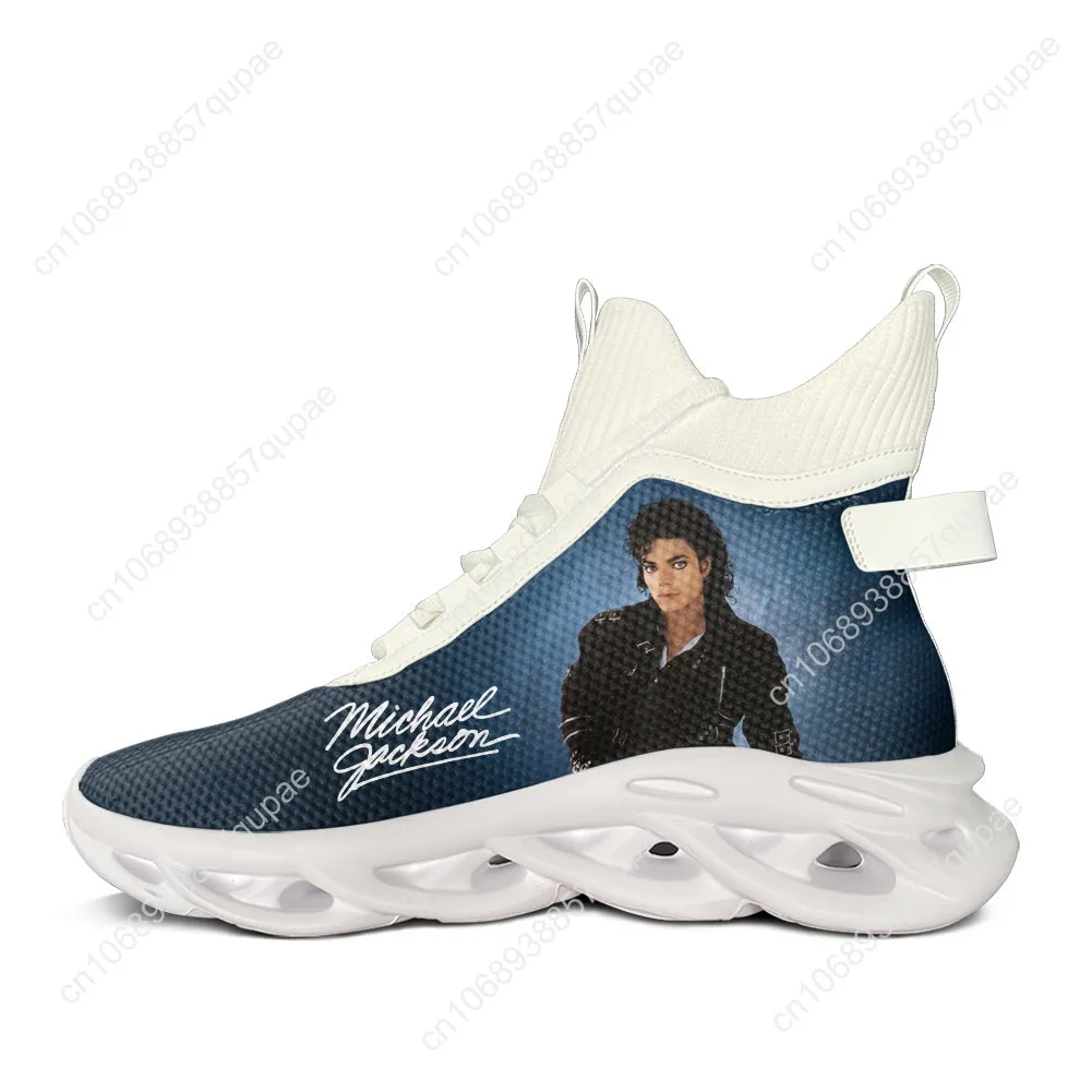 Фото Высокие кроссовки на плоской подошве Michael Jackson, мужские и женские спортивные походные туфли для путешествий, кроссовки для бега, дорожная обувь на заказ №4