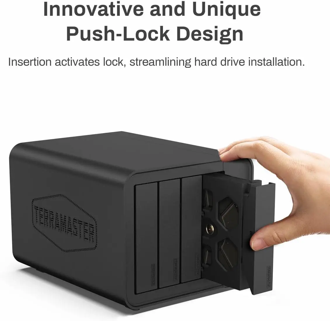 Фото TERRAMASTER F4-424 NAS Storage с 4 отсеками — четырехъядерный процессор N95, оперативная память DDR5 8 ГБ, порт 2,5 ГБE x 2, сетевое хранилище (без дисплея) №2
