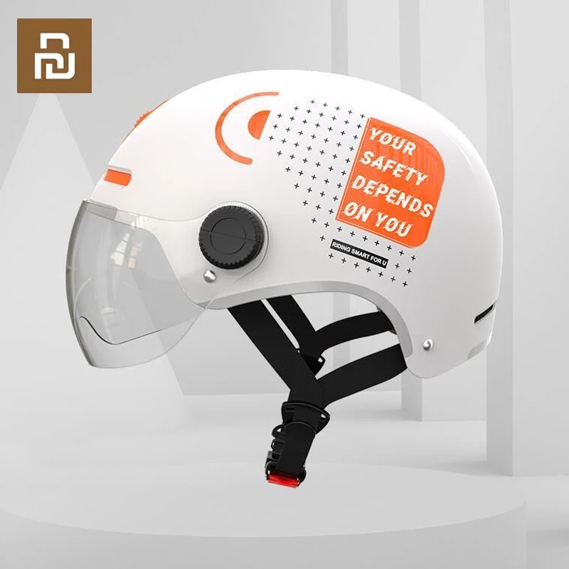 Велосипедный шлем Youpin Smart4u MH12 L, дизайнерский мотоциклетный защитный шлем с очками, с вентиляционным отверстием, для мужчин и женщин