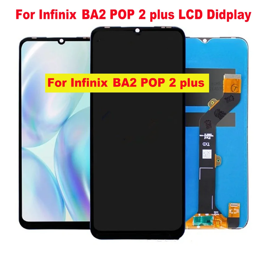 ЖК-экран для Infinix BA2 POP 2 plus, ЖК-дисплей, сенсорный экран, дигитайзер, панель в сборе для Infinix A56/A55, ЖК-дисплей без рамки