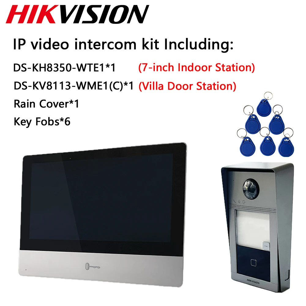 Фото Hikvision 7-дюймовый комплект IP-видеодомофона DS-KH6320-WTE1 DS-KH6350-WTE1 DS-KH8350-WTE1 DS-KH9310-WTE1(B) Станция DS-KV8113-WPE1(C) №5