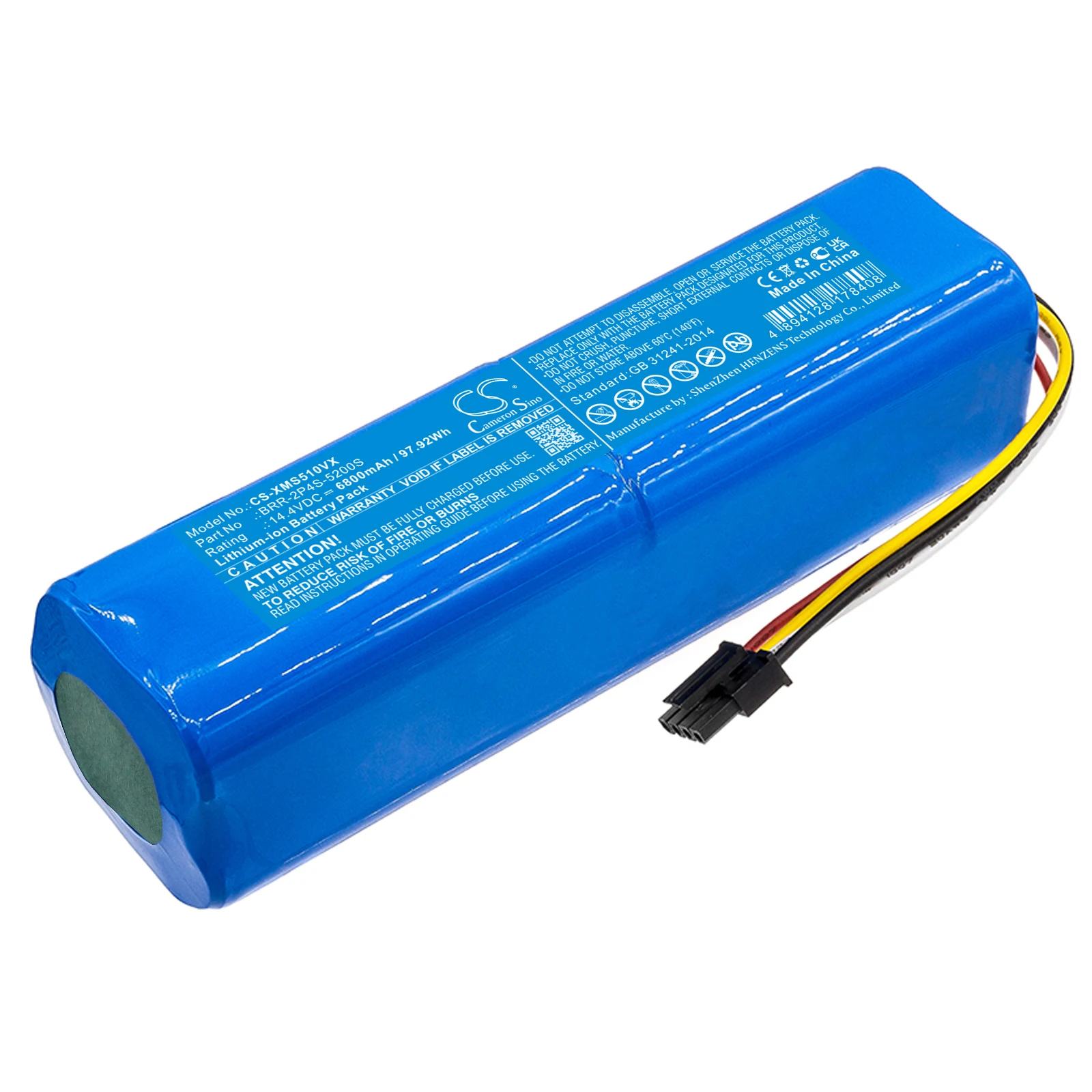 Вакуумный аккумулятор для Dreame P2008-4S2P-MMBK Xiaomi BRR-2P4S-5200S STYTJ01ZHM STYTJ02ZHM D9 Pro RLS5-BL0 WH0 F9 RVS5 L10 RL55L D10