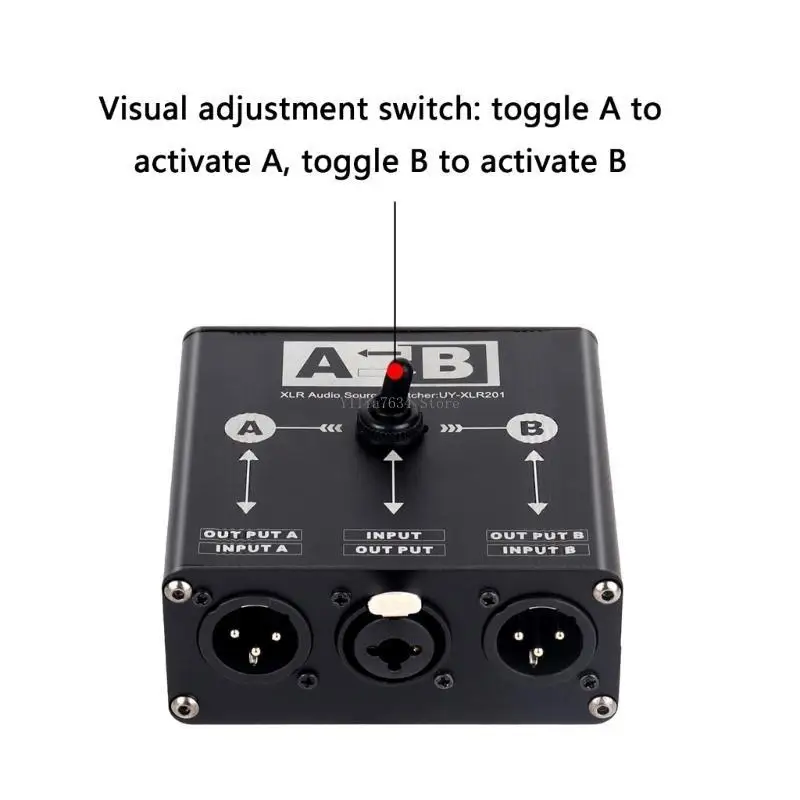 Фото Пассивные XLR звуки Selectors 2 входные одно выходные металлические шассиза без бесшумного переключения для Studio Live №5