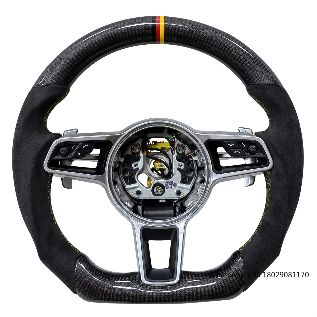 Кожаный руль из алькантары для Porsche, все модели 911 718, Cayman Boxster Cayenne Panamera Macan Taycan