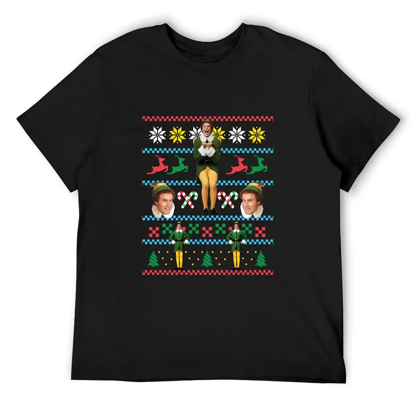 Уродливый рождественский свитер Buddy The Elf, классический рождественский фильм, забавный подарок, классическая футболка Ferrell