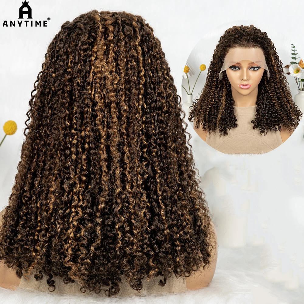 Парик плотности 250% SDD Pixie Curly 13x4 Кружевные фронтальные парики Джерри Вьющиеся человеческие волосы Парик 22 дюйма Пикси Вьющийся парик для чернокожих женщин