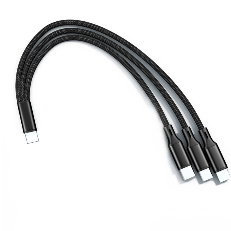 Фото 3 в 1 USB C к USB C Multi 3 в 1 двойной зарядный кабель с микропортом типа C, кабель для быстрой зарядки 5 В, 2 А для 3 №4
